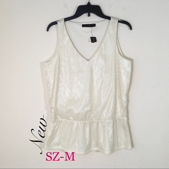 The Limited Tops - New the Limited women sequins peplum top SZ M F